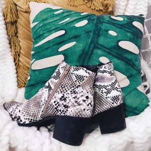 Qupid Topanga Snakeskin Booties